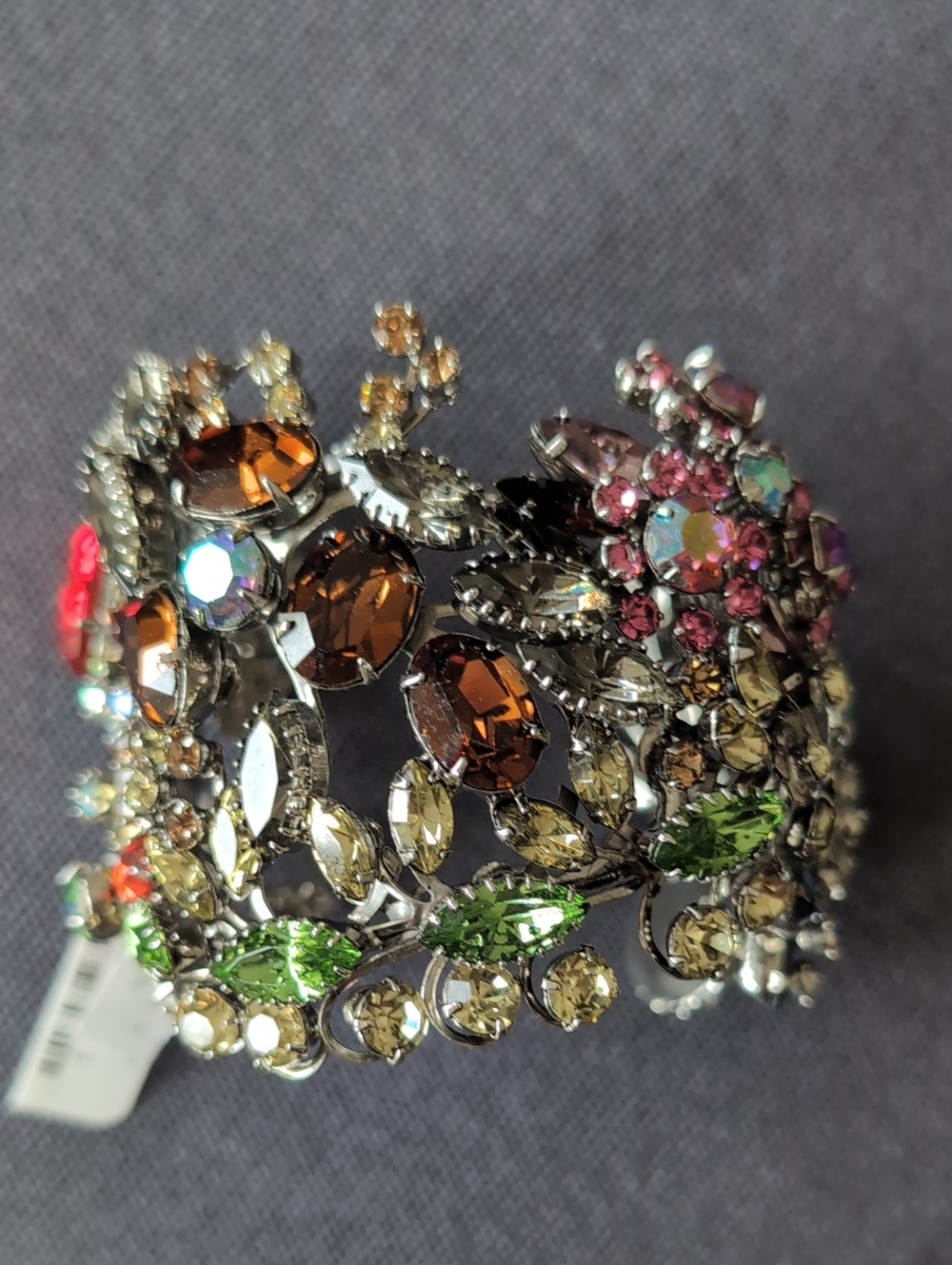 Statement Cuff Crystal Bracelet Size Adjustable